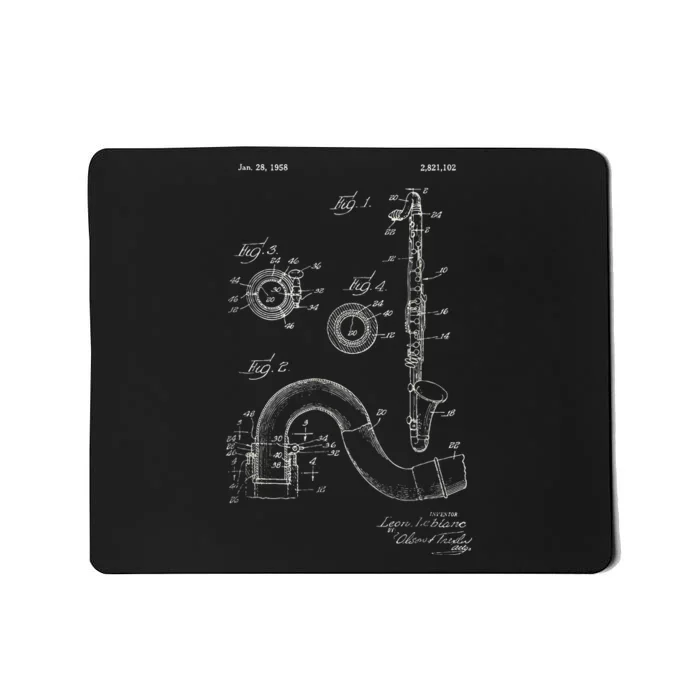 Saxophone Love Draw Of Details Music Lover Mousepad