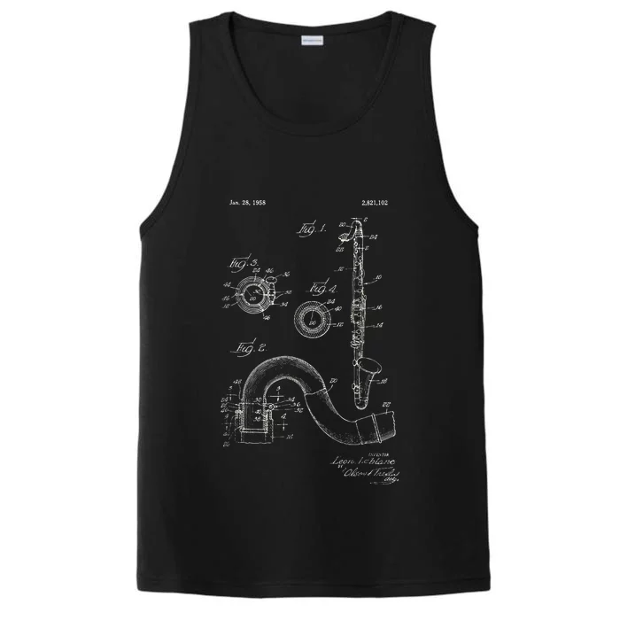 Saxophone Love Draw Of Details Music Lover Performance Tank