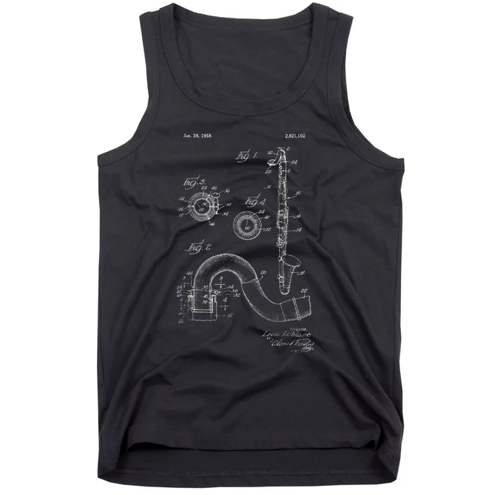 Saxophone Love Draw Of Details Music Lover Tank Top