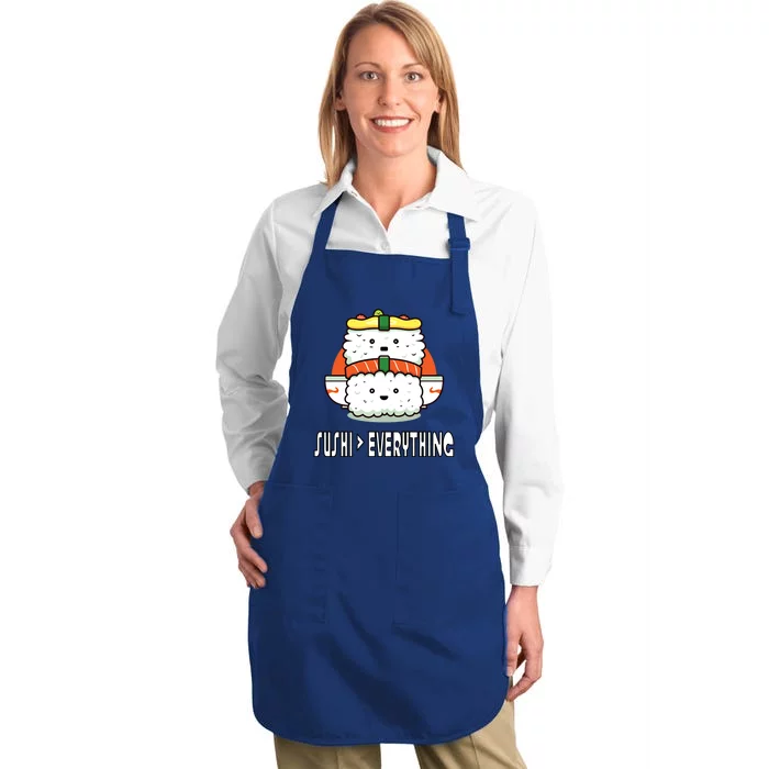 Sushi Lovers Delight Funny Gift Full-Length Apron With Pocket