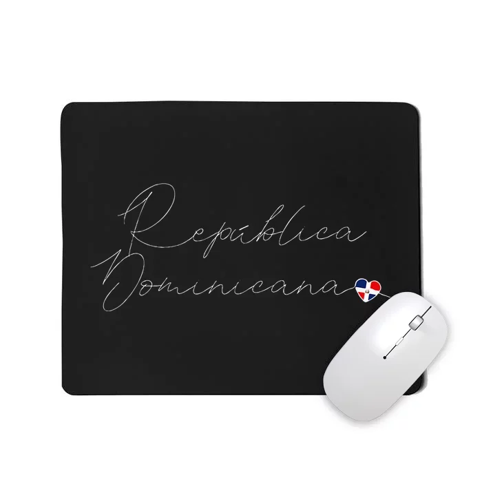 Simple Love Dominican Flag Heart On RepúBlica Dominicana Mousepad