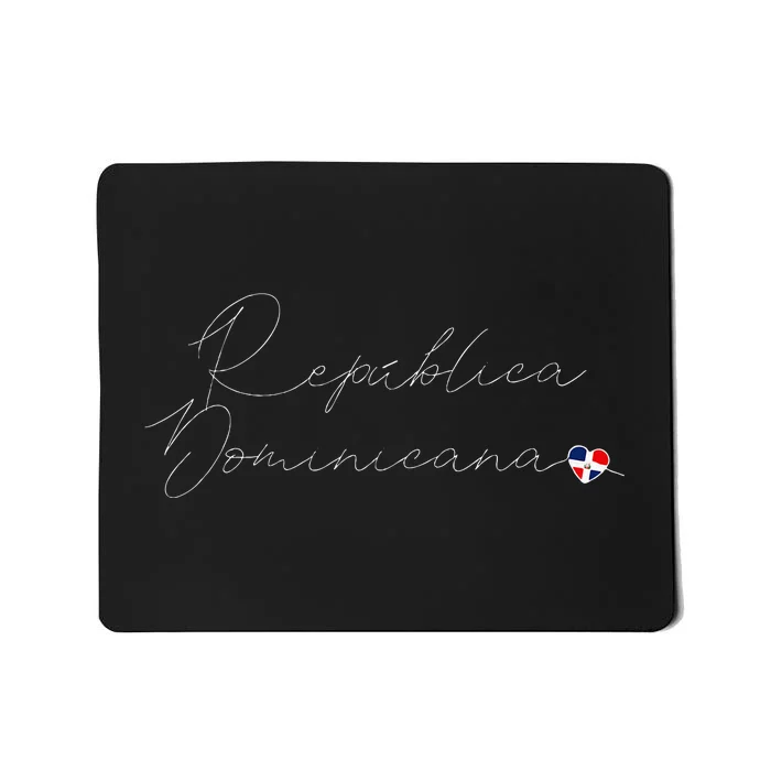 Simple Love Dominican Flag Heart On RepúBlica Dominicana Mousepad