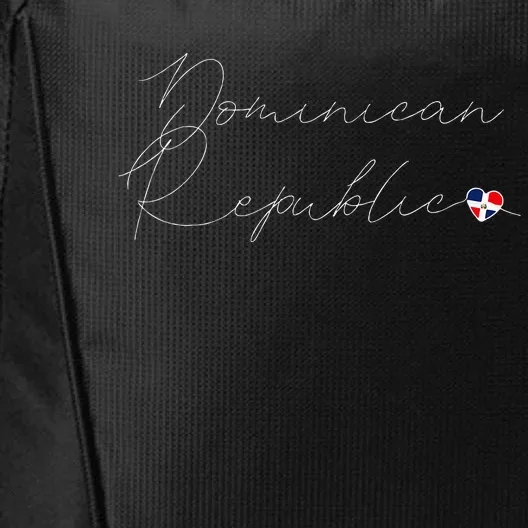 Simple Love Dominican Flag Heart On Dominican Republic City Backpack