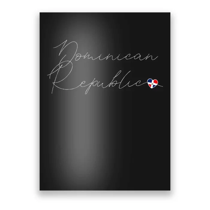 Simple Love Dominican Flag Heart On Dominican Republic Poster