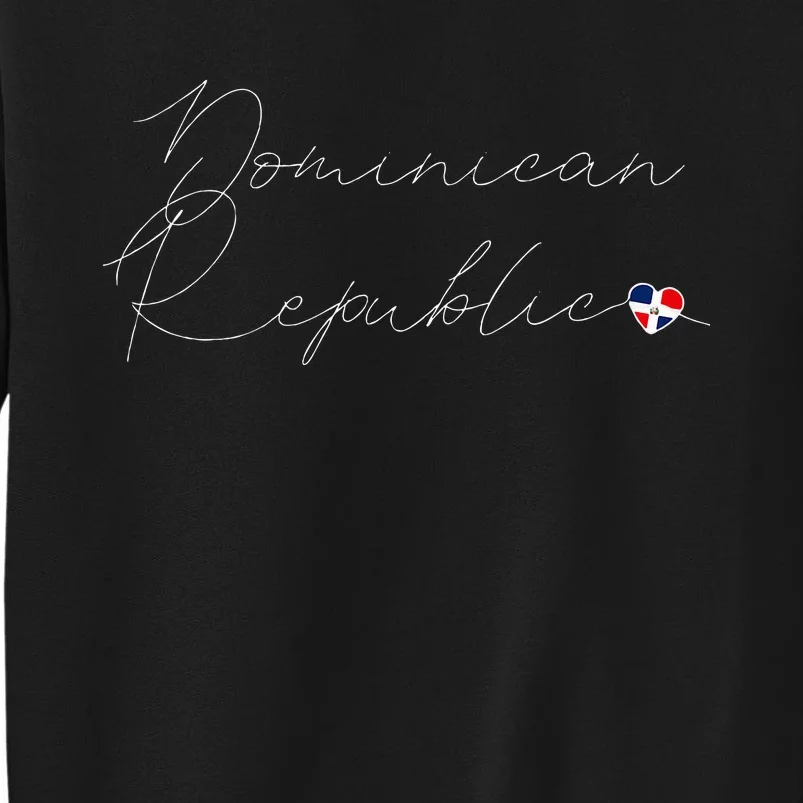 Simple Love Dominican Flag Heart On Dominican Republic Tall Sweatshirt