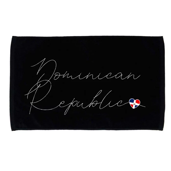 Simple Love Dominican Flag Heart On Dominican Republic Microfiber Hand Towel