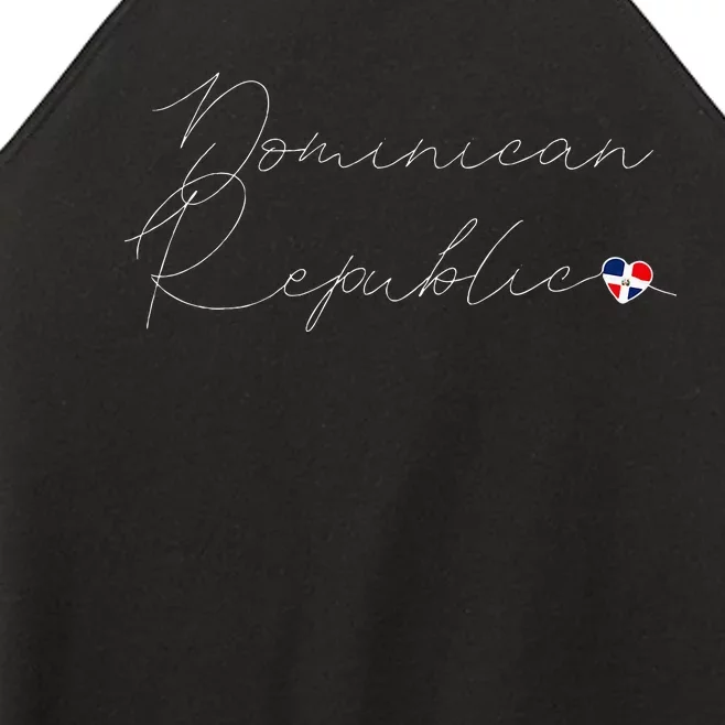 Simple Love Dominican Flag Heart On Dominican Republic Women’s Perfect Tri Rocker Tank