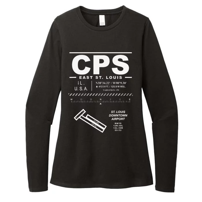 St. Louis Downtown Airport Cahokia Heights Illinois Cps Womens CVC Long Sleeve Shirt