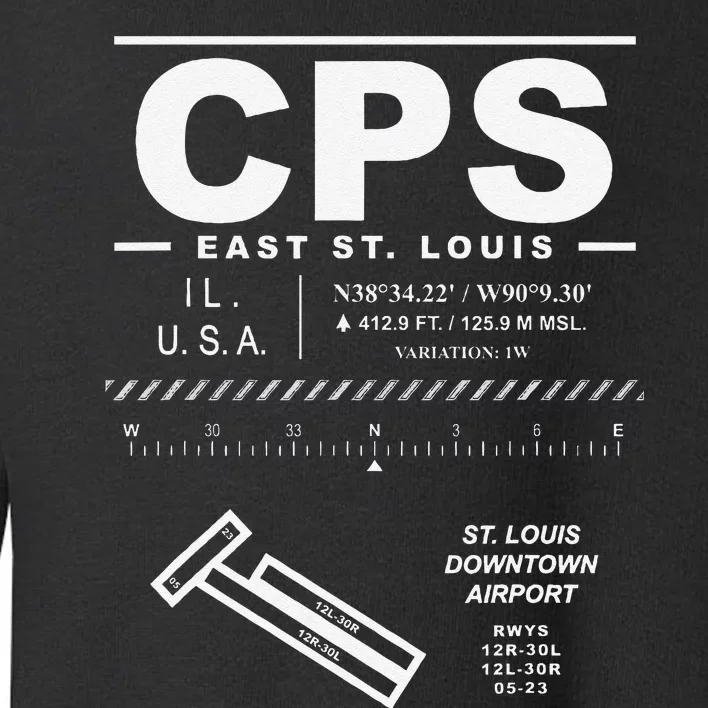 St. Louis Downtown Airport Cahokia Heights Illinois Cps Toddler Sweatshirt