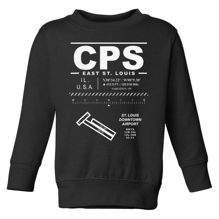 St. Louis Downtown Airport Cahokia Heights Illinois Cps Toddler Sweatshirt