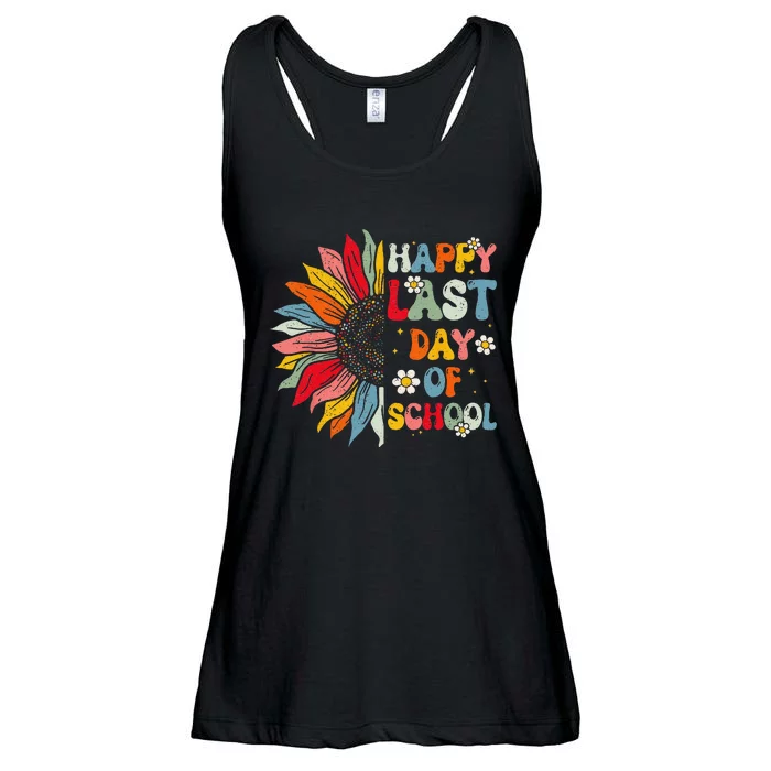 Sunflower Last Day of School Teacher End Year Preschool Ladies Essential Flowy Tank