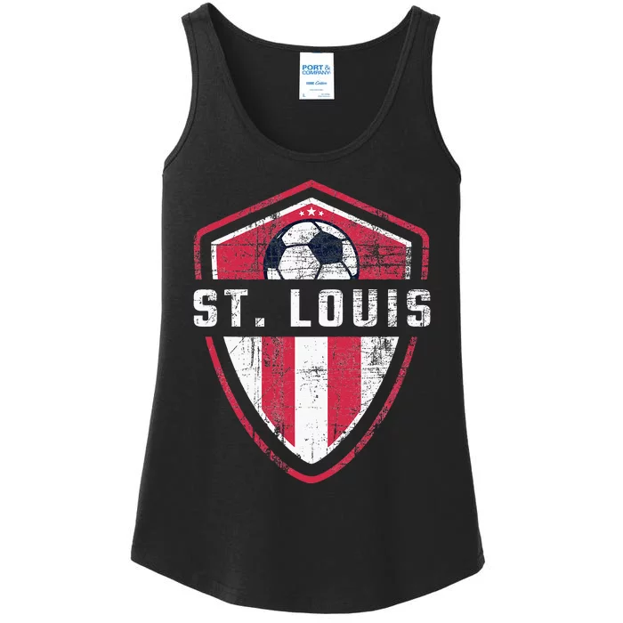 St. Louis Designer Retro Vintage Badge Ladies Essential Tank