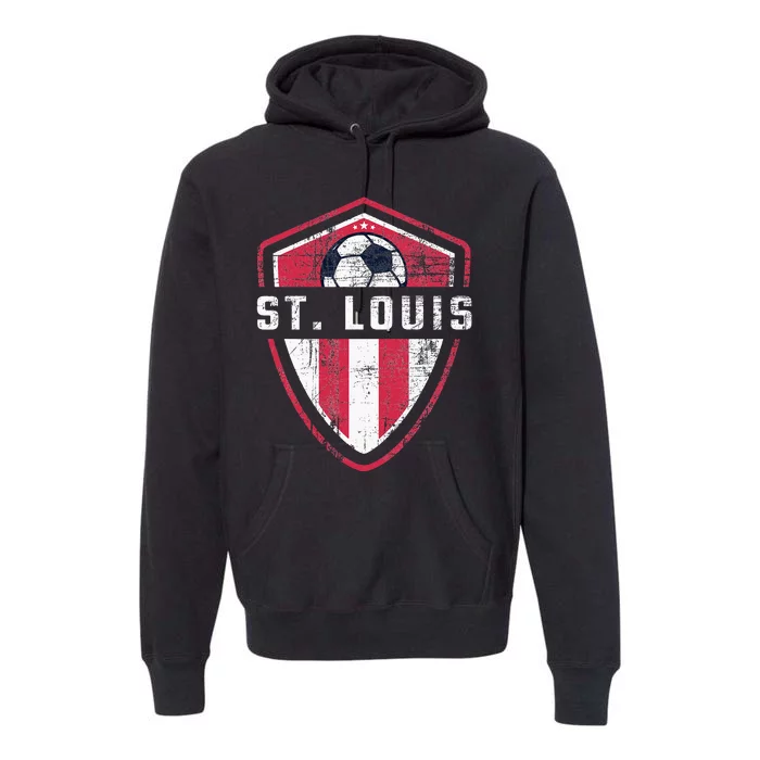 St. Louis Designer Retro Vintage Badge Premium Hoodie