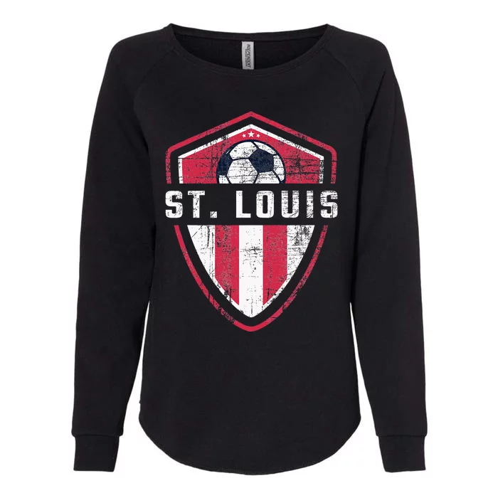 St. Louis Designer Retro Vintage Badge Womens California Wash Sweatshirt