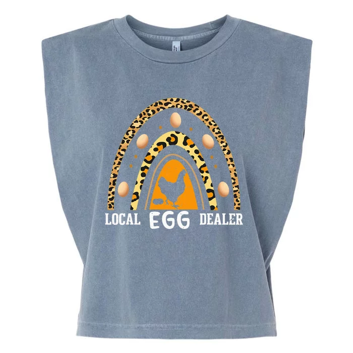 Support Local Egg Dealer Supplier Funny Chicken Lover Garment-Dyed Women's Muscle Tee