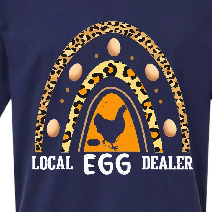 Support Local Egg Dealer Supplier Funny Chicken Lover Sueded Cloud Jersey T-Shirt