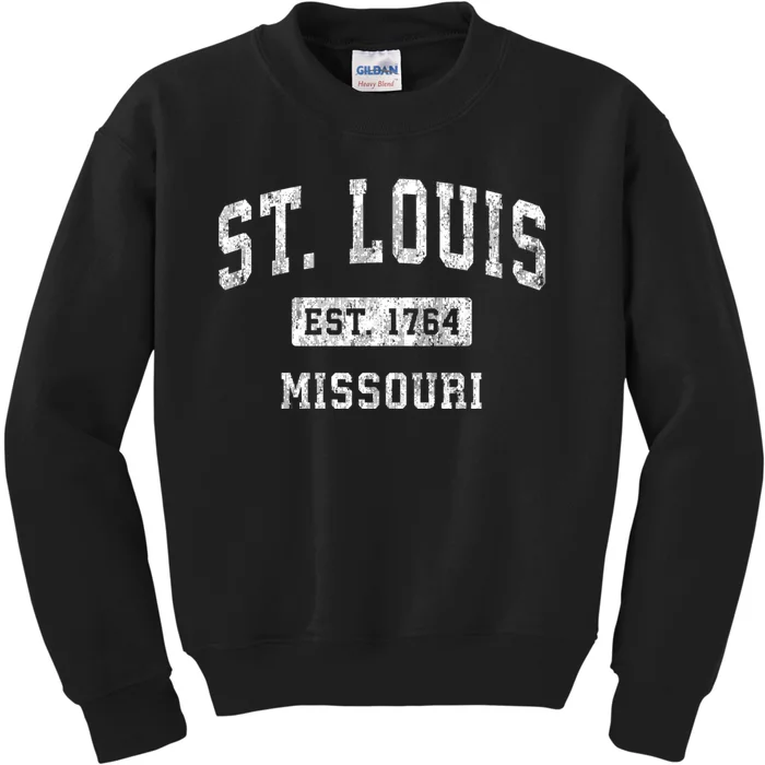 St. Louis Est 1764 Missouri Mo Vintage Established Sports Design Kids Sweatshirt