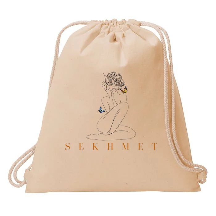 Sekhmet Lioness Egyptian Goddess Of Healing Drawstring Bag