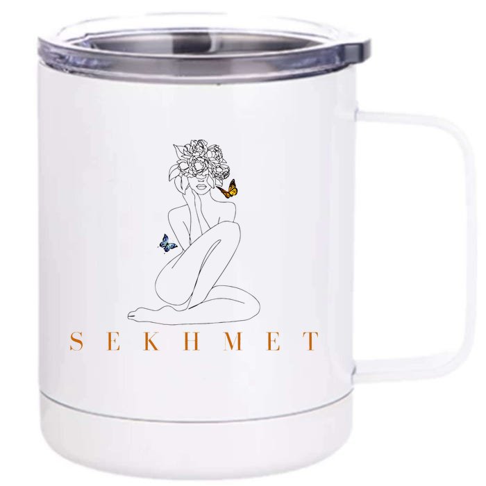 Sekhmet Lioness Egyptian Goddess Of Healing Front & Back 12oz Stainless Steel Tumbler Cup