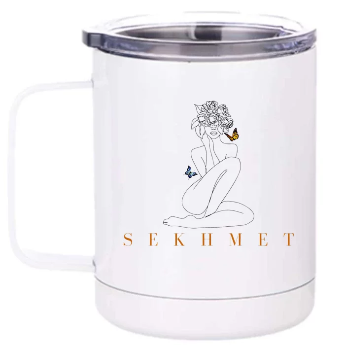 Sekhmet Lioness Egyptian Goddess Of Healing Front & Back 12oz Stainless Steel Tumbler Cup