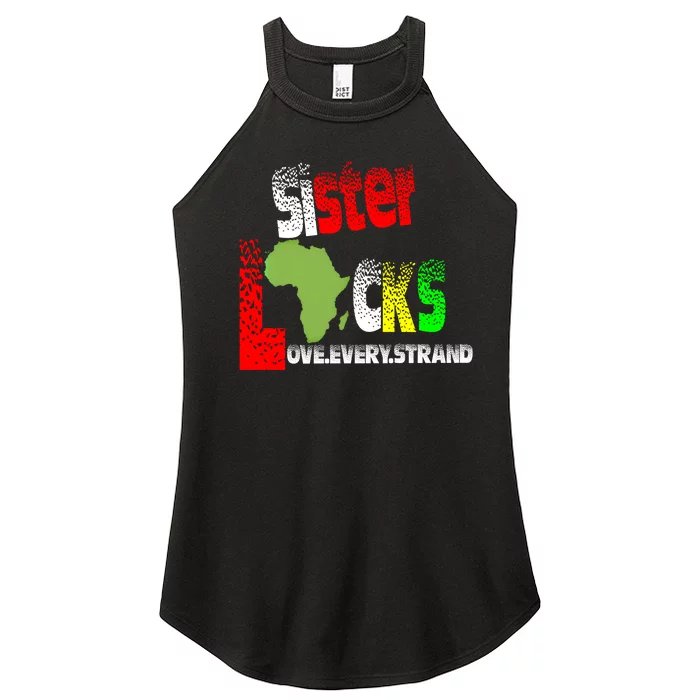 Sisterlocks Love Every Hair Strand Family Cool Gift Women’s Perfect Tri Rocker Tank