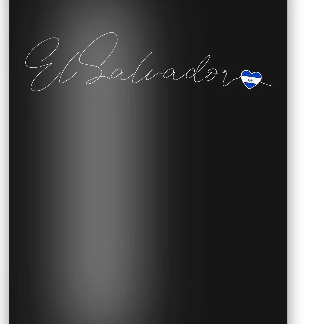 Simple Love El Salvadorian Flag Heart On El Salvador Poster