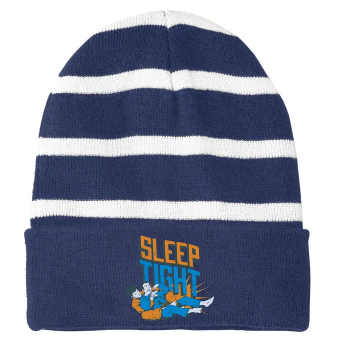 Sleep Tight Jiu Jitsu Striped Beanie with Solid Band