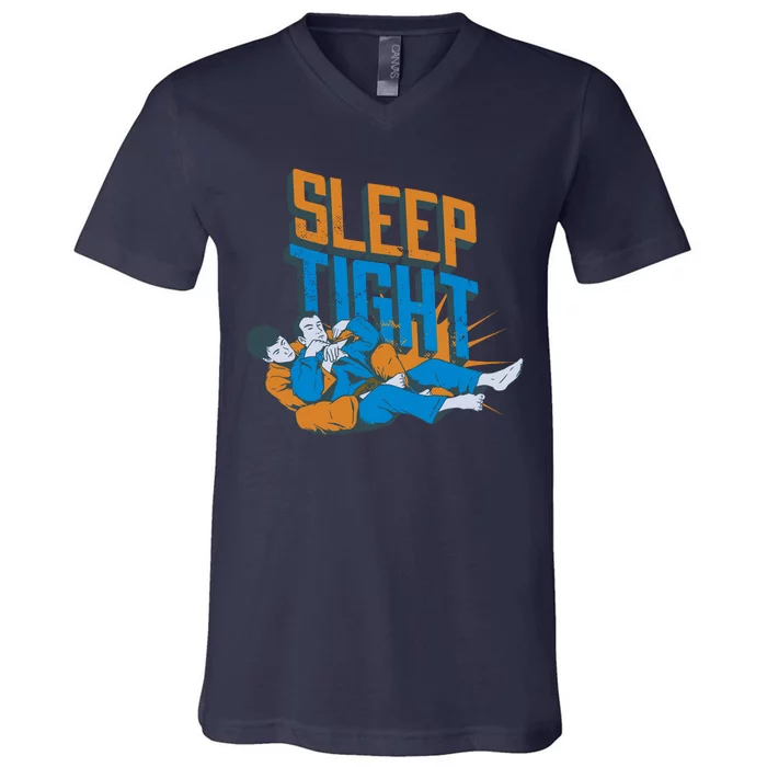 Sleep Tight Jiu Jitsu V-Neck T-Shirt