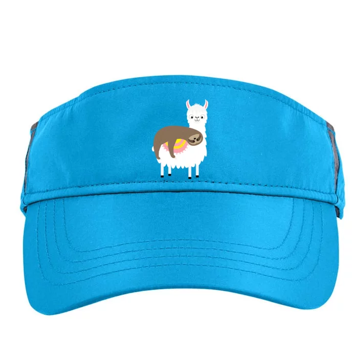 Sleeping Sloth On A Llama Adult Drive Performance Visor