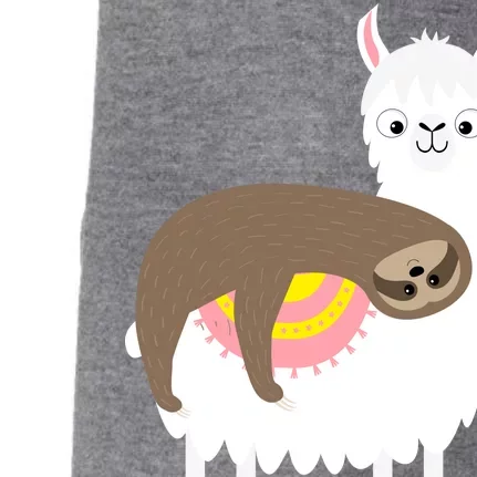 Sleeping Sloth On A Llama Doggie 3-End Fleece Hoodie