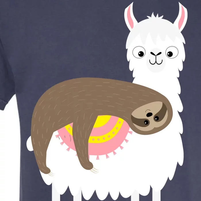 Sleeping Sloth On A Llama Garment-Dyed Heavyweight T-Shirt