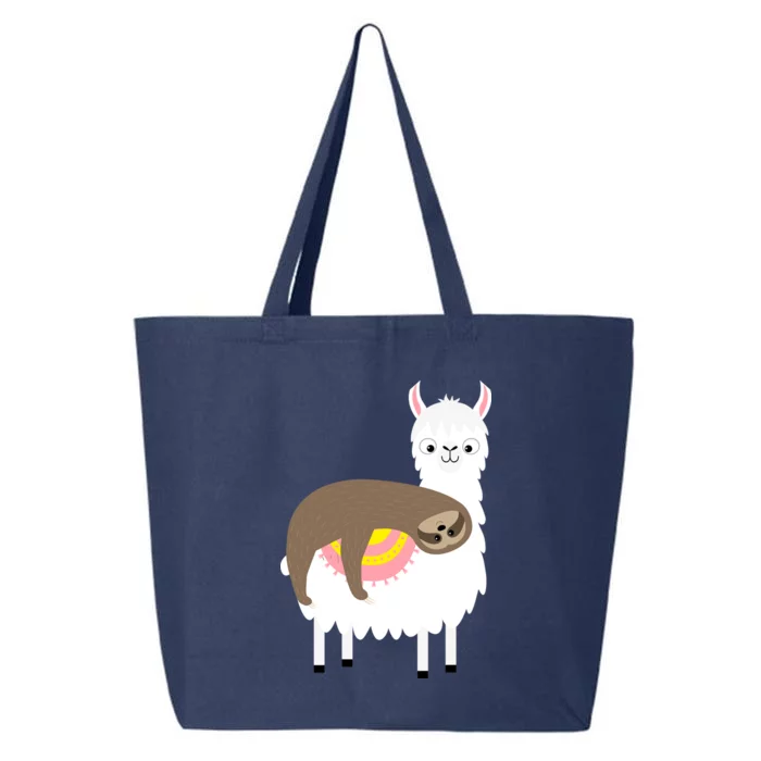 Sleeping Sloth On A Llama 25L Jumbo Tote