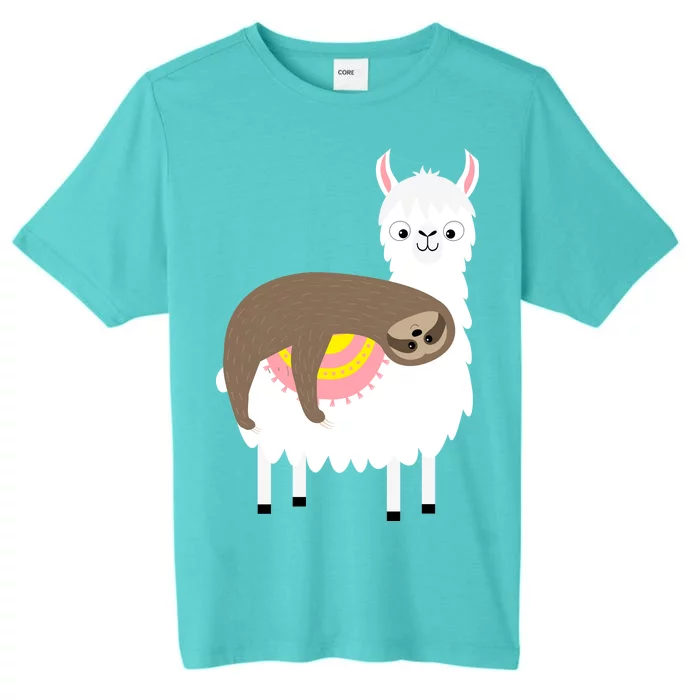 Sleeping Sloth On A Llama ChromaSoft Performance T-Shirt