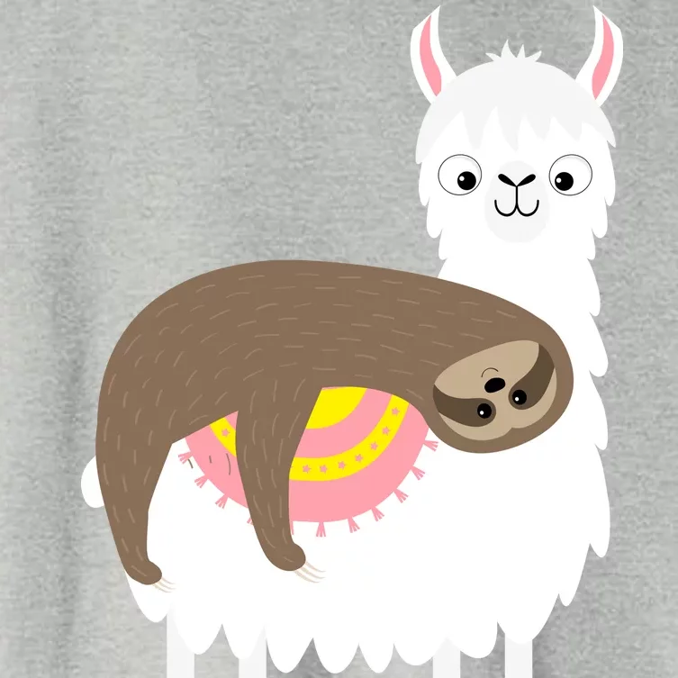 Sleeping Sloth On A Llama Women's Crop Top Tee