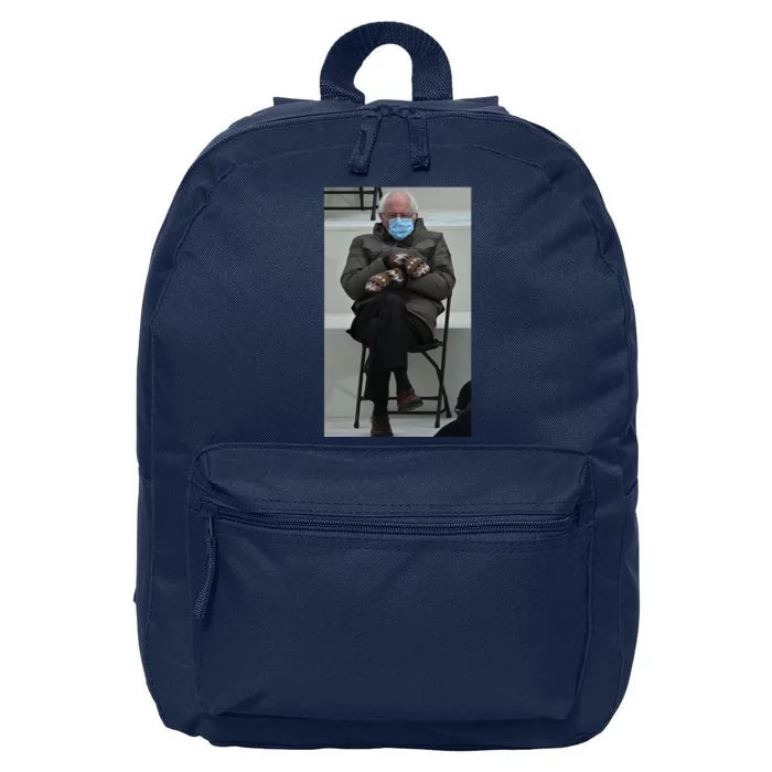 Sleepy Bernie Sanders Mittens Sitting Inauguration 16 in Basic Backpack