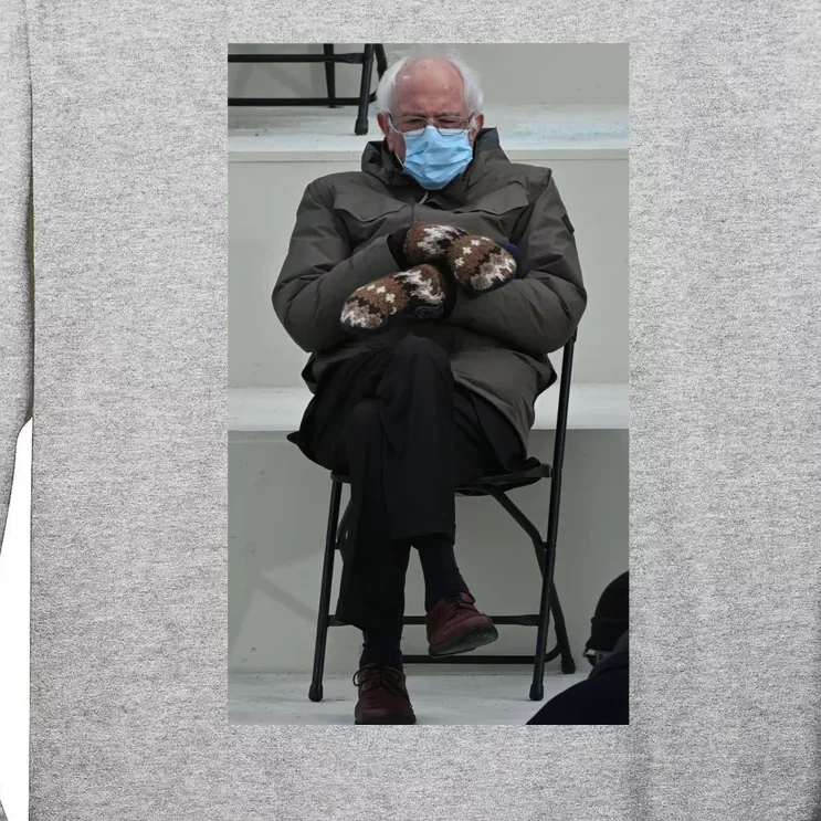 Sleepy Bernie Sanders Mittens Sitting Inauguration Tall Long Sleeve T-Shirt