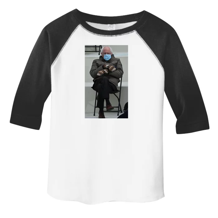 Sleepy Bernie Sanders Mittens Sitting Inauguration Toddler Fine Jersey T-Shirt