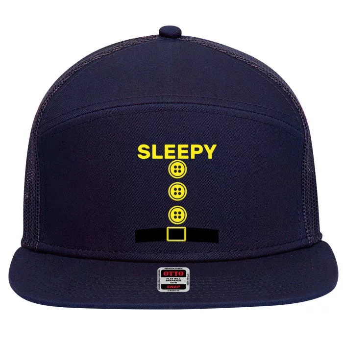 Sleepy Dwarf 7 Panel Mesh Trucker Snapback Hat