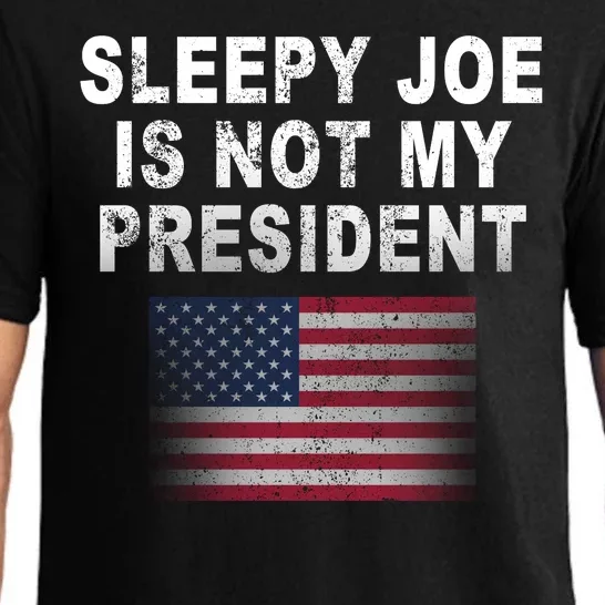 Sleepy Joe Is Not My President American Flag Pajama Set