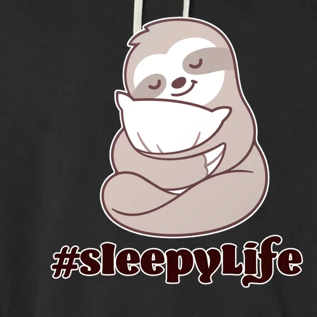 Sleepy Life Sloth Garment-Dyed Fleece Hoodie