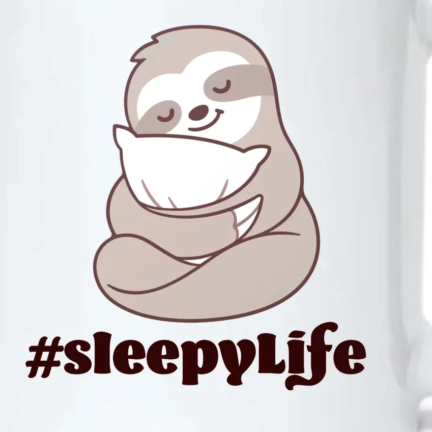 Sleepy Life Sloth Black Color Changing Mug