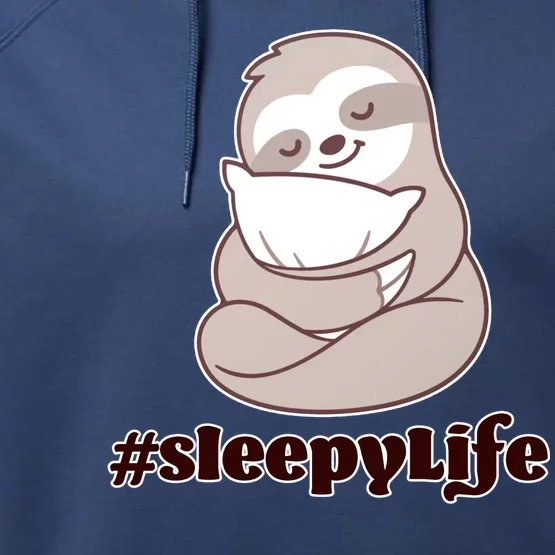 Sleepy Life Sloth Performance Fleece Hoodie