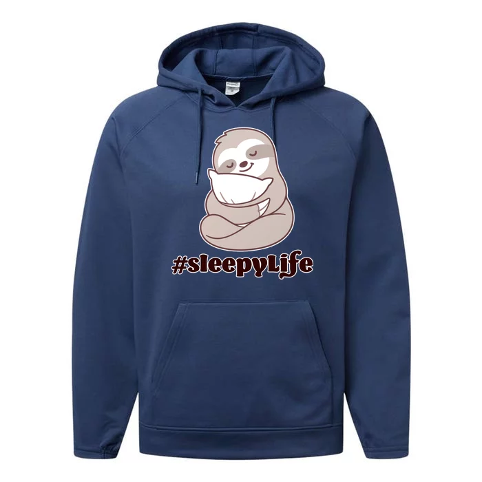 Sleepy Life Sloth Performance Fleece Hoodie