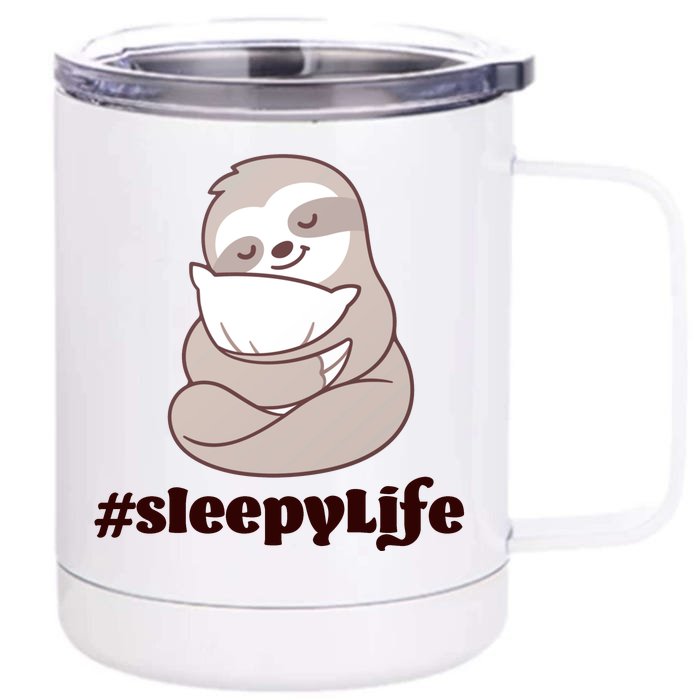 Sleepy Life Sloth Front & Back 12oz Stainless Steel Tumbler Cup