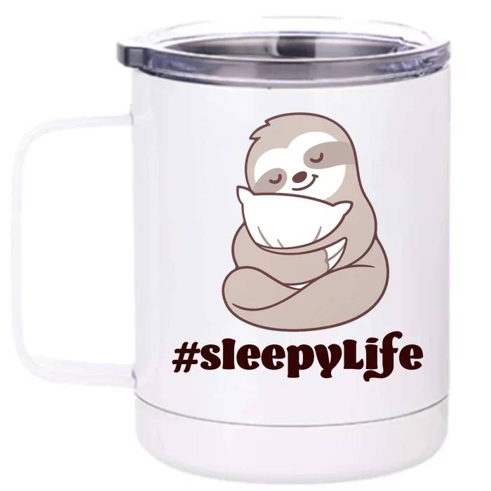 Sleepy Life Sloth Front & Back 12oz Stainless Steel Tumbler Cup