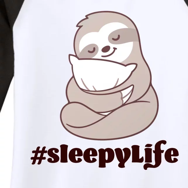 Sleepy Life Sloth Women's Tri-Blend 3/4-Sleeve Raglan Shirt