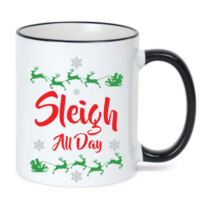 Sleigh All Day Black Color Changing Mug