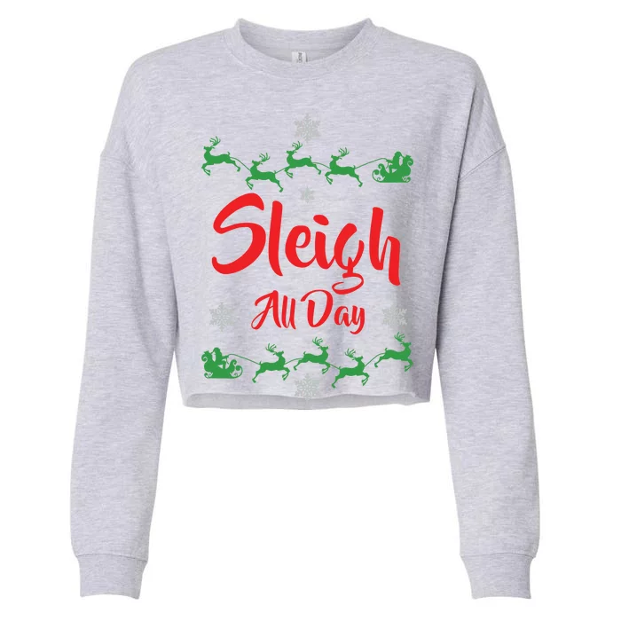 Sleigh All Day Cropped Pullover Crew