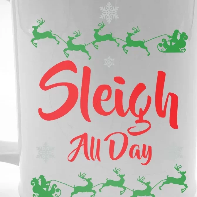 Sleigh All Day Front & Back Beer Stein