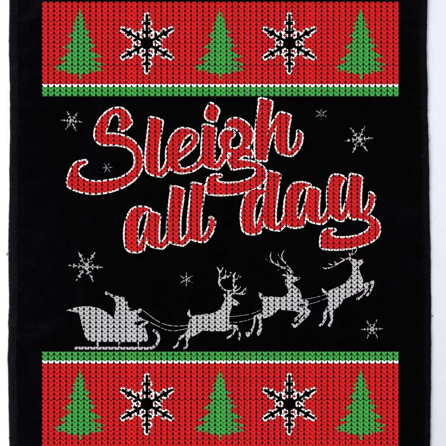 Sleigh All Day Ugly Christmas Platinum Collection Golf Towel